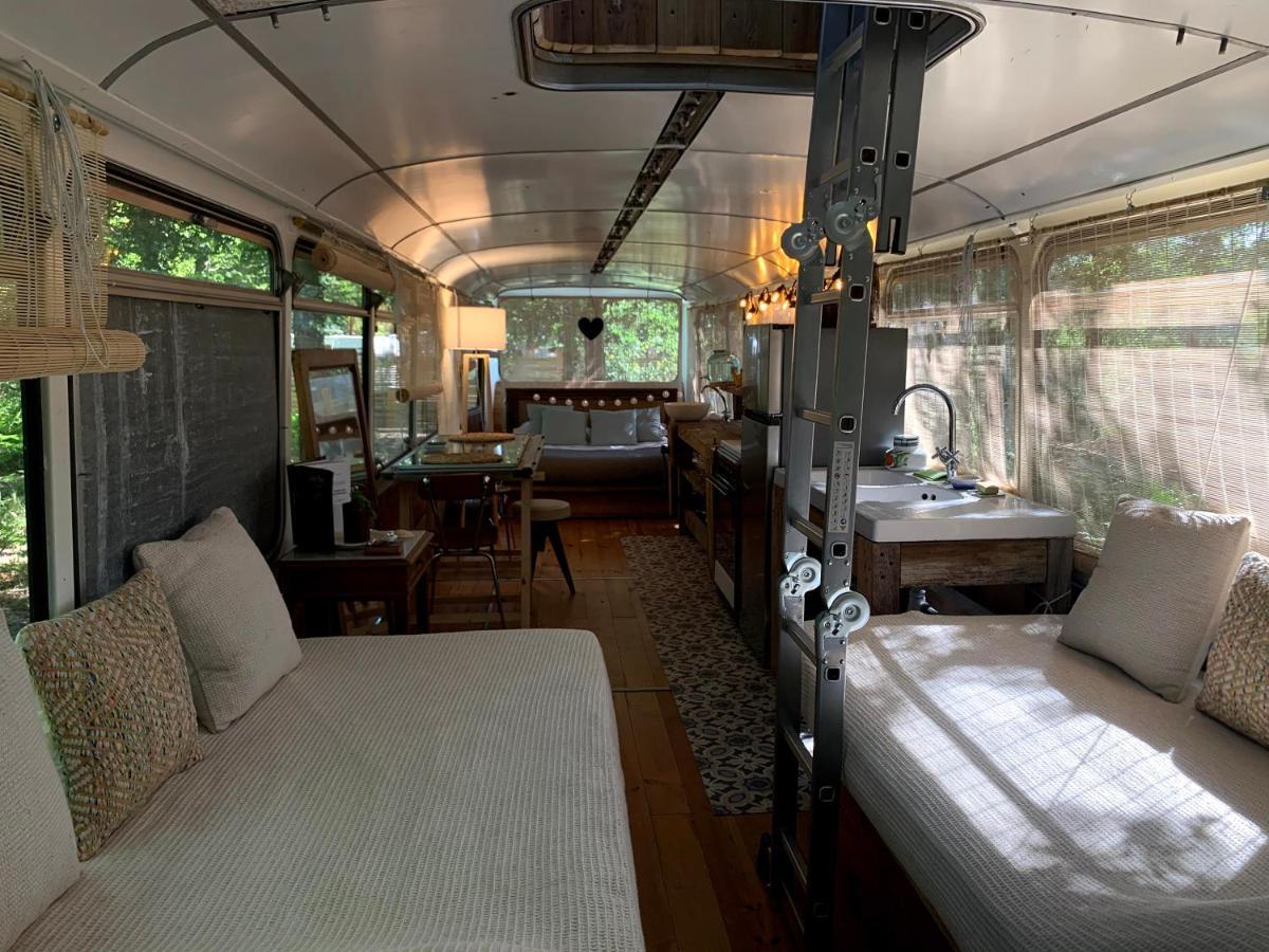 Magic Roof Top Bus With Big Bath In The Tree Forest! Mimizan-Plage Εξωτερικό φωτογραφία