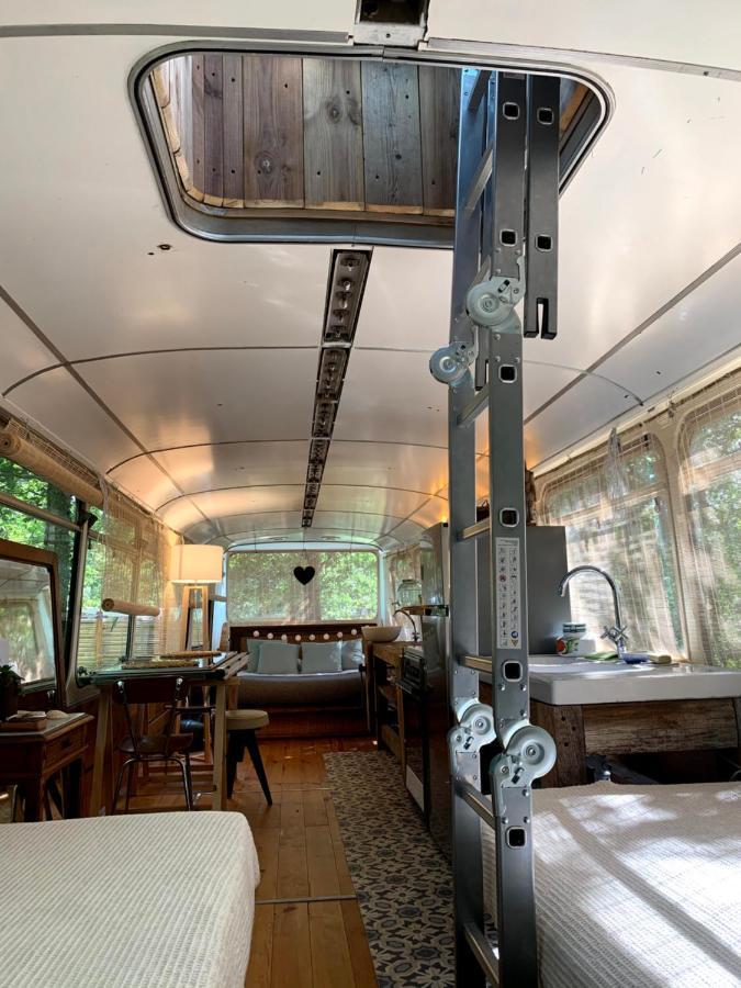 Magic Roof Top Bus With Big Bath In The Tree Forest! Mimizan-Plage Εξωτερικό φωτογραφία