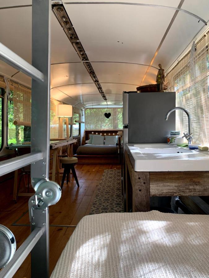 Magic Roof Top Bus With Big Bath In The Tree Forest! Mimizan-Plage Εξωτερικό φωτογραφία
