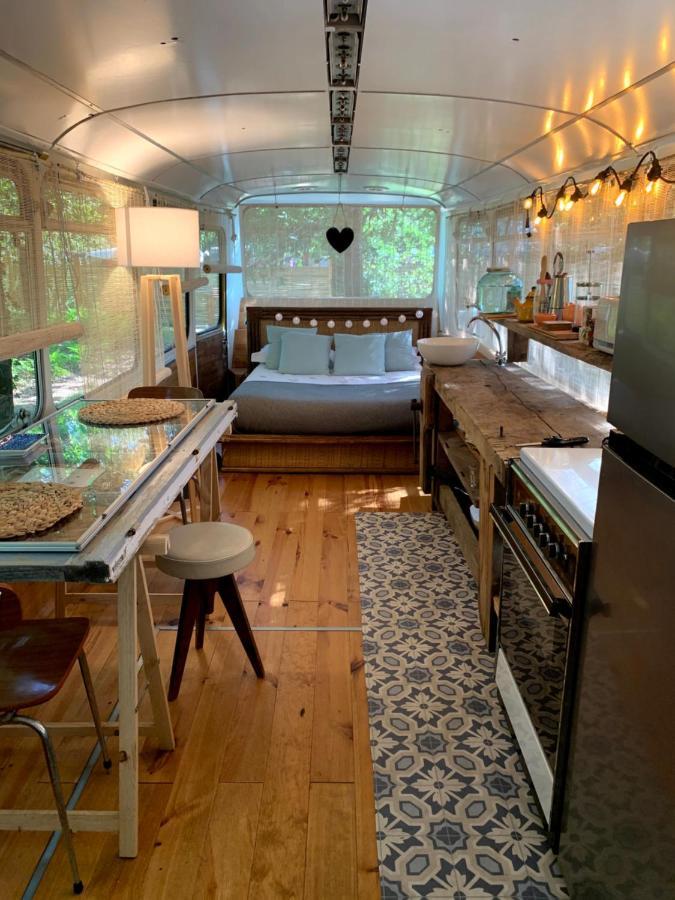 Magic Roof Top Bus With Big Bath In The Tree Forest! Mimizan-Plage Εξωτερικό φωτογραφία