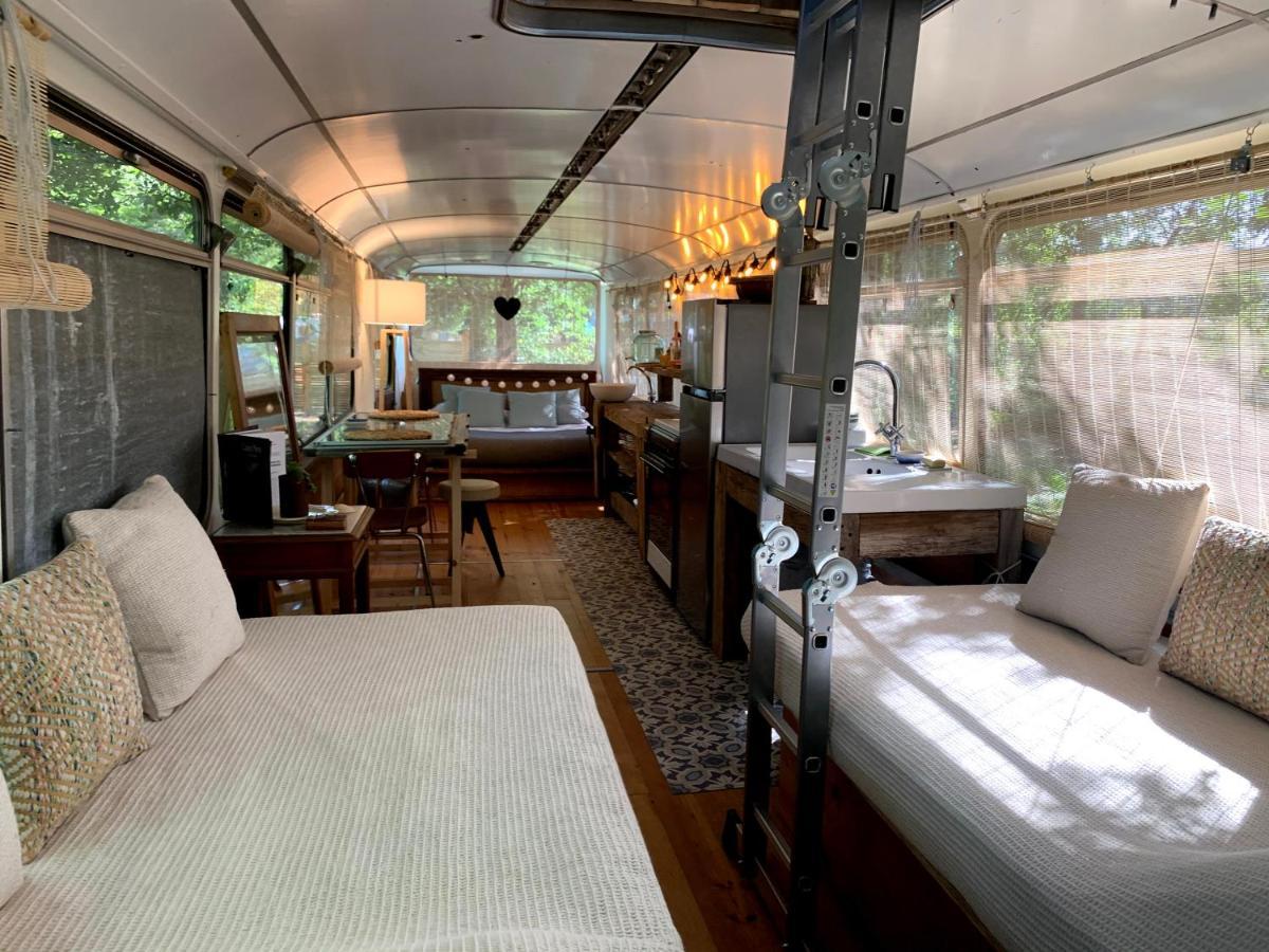 Magic Roof Top Bus With Big Bath In The Tree Forest! Mimizan-Plage Εξωτερικό φωτογραφία